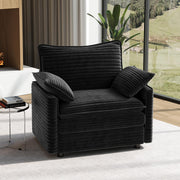 Vesgantti 108" Modular Sectional Sofa, Comfy Cloud Couch with Movable Ottoman Deep Seat Chenille L Shaped Modular Sofa, Sectional Couches for Living Room, Bedroom and Apartment, Beige