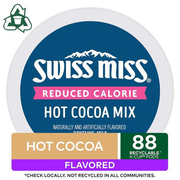 Swiss Miss Milk Chocolate Hot Cocoa, Single-Serve Keurig K-Cup Pods, Hot Chocolate, 44 Count
