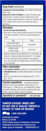 Theraflu Max Strength Daytime Flu Symptom Relief, Honey and Elderberry Syrup, 8.3 Fl Oz and Nighttime Flu Symptom Relief, Honey Lemon Flavor - 6 Count
