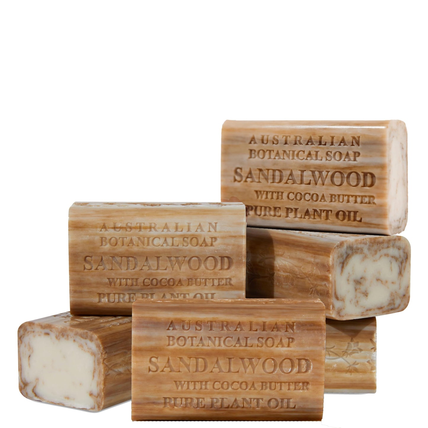 Australian Botanical Soap, Sea Salt, Lemongrass, Pink Lychee, Valencia Orange 6.6 OZ, Luxury Soap Bars Enriched with Shea Butter, Vegan Friendly Assorted Pack of 4