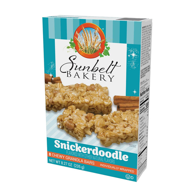 Sunbelt Bakery Snickerdoodle Chewy Granola Bars, 8 Boxes, 64 Individually Wrapped