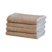 Mosobam Luxury Turkish Set of 2 Bath Towels 30X58 Light Taupe Oversize 700 GSM Bamboo Viscose & Aegean Turkish Combed Cotton