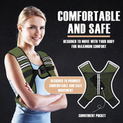 Weighted Vest Men or Women - 5/10/15/20/25/30lbs Weights with Reflective Stripe, Weighted Vest for Workout Equipment for Strength Training Running - Walking Weight Loss