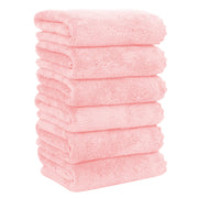 MOONQUEEN 6 Pack Premium Hand Towels - Quick Drying - Microfiber Coral Velvet Highly Absorbent Towels - Multipurpose Use as Hotel, Bathroom, Shower, Spa, Hand Towel 16 x 28 inches (Gray)