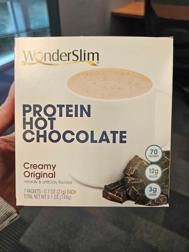 Wonderslim Protein Hot Chocolate with Marshmallows, Hot Cocoa, Low Sugar, Low Carb, Keto Friendly & Gluten Free (7ct)