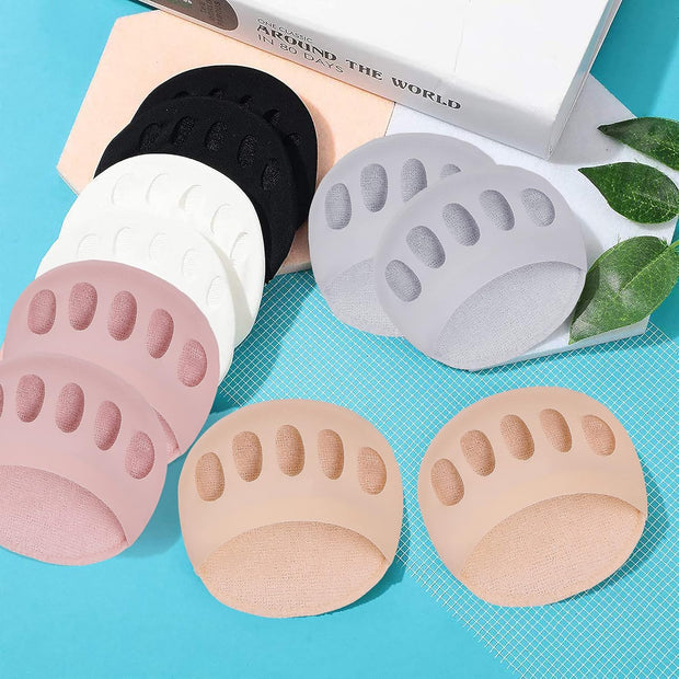 Ball of Foot Cushions (5 Pairs) - Metatarsal Pads for Women & Men, Soft Forefoot Pads for Ball of Feet, Reusable, Breathable, Prevent Pain & Discomfort