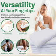 Towels N More 6 Pack 22"X44" Small Light Weight Gym Towels or Can be Used as Quick Dry Bath Towel or Salon Towel, 100% Ring Spun Cotton Loops Sweat Towels Women's Hair Dry Towel