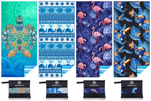 Microfiber Thin Lightweight Beach Towel Sand Free Quick Dry Absorbent Compact Towels for Swimming Pool Camping Beach Accessories Large Easy Pack Travel Things for Vacation Essentials Adult Gift