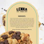 Lenka Bars - Peanut Butter & Chocolate Snack Bars, Gluten Free, High Fiber, Kosher, Wholesome, No Artificial Flavors, Individually Wrapped - 12 Pack