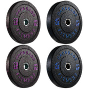 Papababe Weight Plates, 2-Inch Weights Plates Set, Floor Protective Rubber Weight Plates, 10-600lbs Bumper Plates for Barbell Strength Training & Weightlifting (Single/Pair/Full Set)