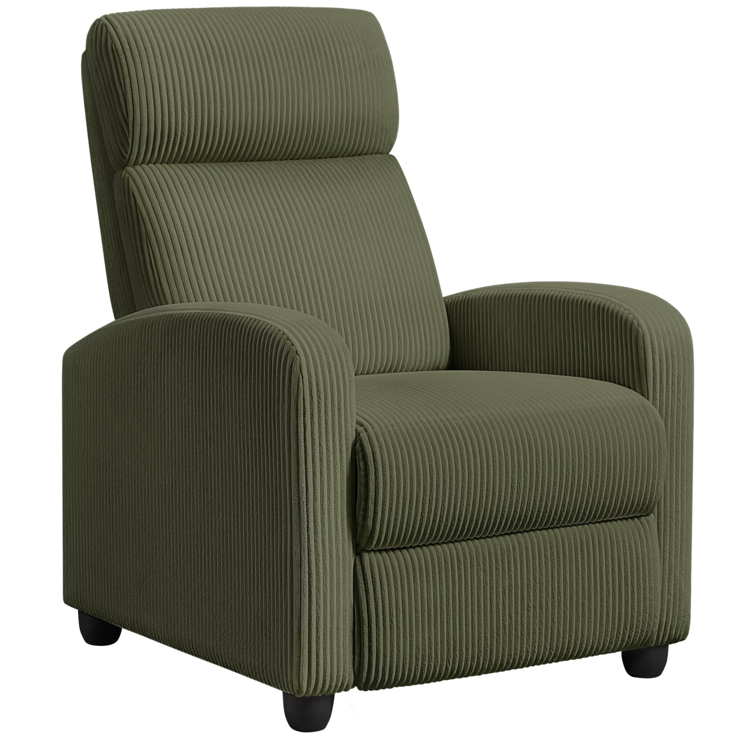 Yaheetech Recliner Chair PU Leather Recliner Sofa Home Theater Seating with Lumbar Support Overstuffed High-Density Sponge Push Back Recliners Armchair for Living Room