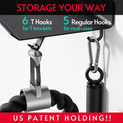 1-Tier Floating Shelf Compatible with Tonal Accessories, Home Gym Storage Shelf, Gym Rack Wall Mount Organizer, Workout Metal Holder, T-Bracket Lock Adapters Hanger, US Patent Holding