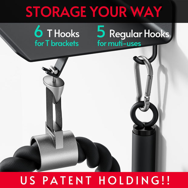 1-Tier Floating Shelf Compatible with Tonal Accessories, Home Gym Storage Shelf, Gym Rack Wall Mount Organizer, Workout Metal Holder, T-Bracket Lock Adapters Hanger, US Patent Holding