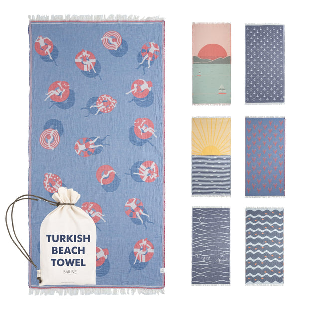 Turkish Beach Towel - Large 36 x 71 | Quick Dry Beach Towel is Essential for Enjoying A Day at The Beach | Sand Free Beach Towels for Clean and Comfortable Experience (Sunset, Large)