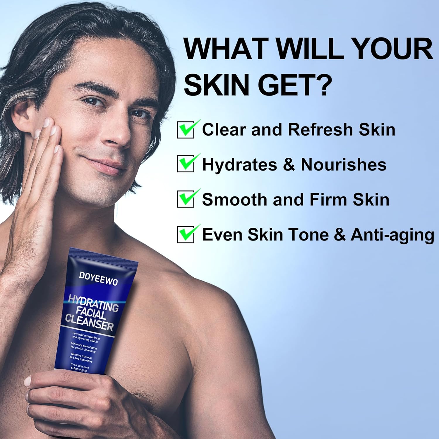 Skin Care for Men,Professional Hydrating,Firming,Anti-Aging & Wrinkle Mens Facial Skin Care Routine Kit Set,Christmas Valentines Fathers Birthday Gifts for Men Him Dad Father Boyfriend Husband