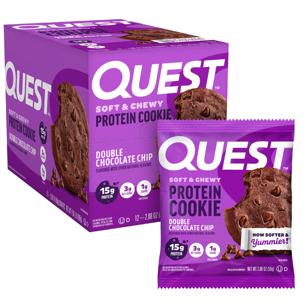Quest Nutrition Peanut Butter Protein Cookie, 15g Protein, 1g Sugar, 5g Net Carbs, Keto Friendly, High Protein, Low Carb, 12 Count