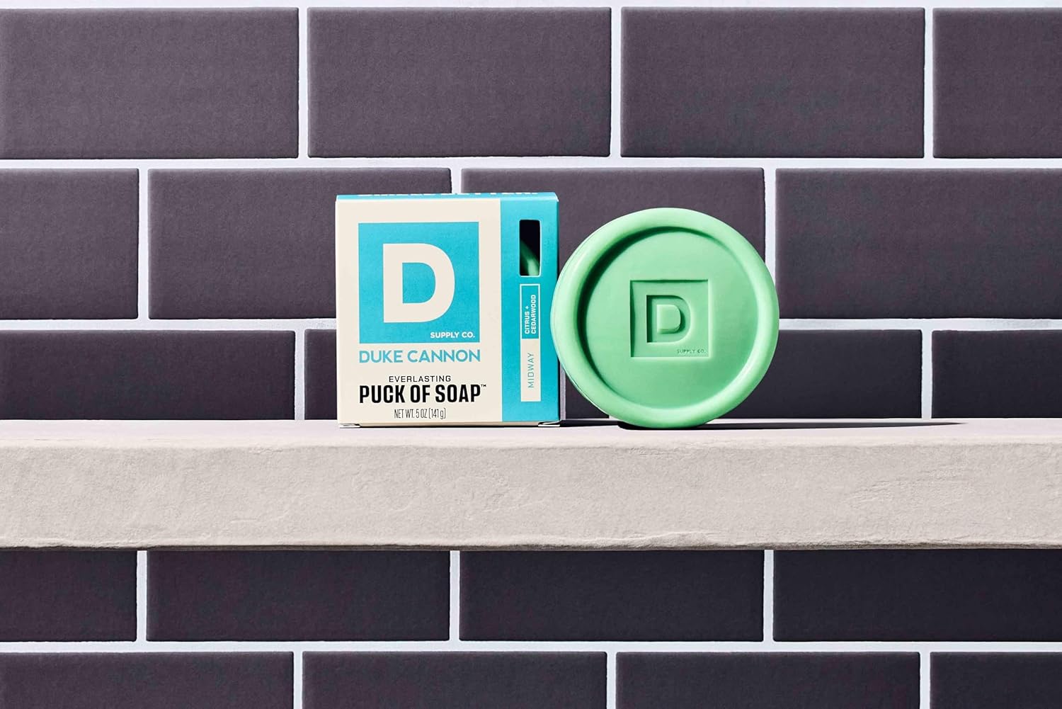 Duke Cannon Supply Co. Bar Soap Puck - Men's Rounded Bar Soap With Masculine Scents - Hydrating & Deep Cleaning - Disc-Shaped Mens Soap - All Skin Types - Midway,5 oz