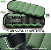 Sportneer Adjustable Ankle Weights 1 Pair 2 4 6 8 10 Lbs Leg Weight Straps for Women Men, Weighted Ankle Weights Set for Gym,Fitness, Workout,Walking, Jogging,1-5 lbs Each Ankle, 1 Pair 2-10 lbs