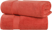 Superior Zero Twist 100% Cotton Bathroom Towels, Super Soft, Fluffy, and Absorbent, Premium Quality 6 Piece Towel Set with 2 Washcloths, 2 Hand Towels, and 2 Bath Towels, Coral