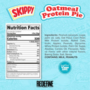 Redefine Foods Oatmeal Protein Pie, SKIPPY Peanut Butter - 8 Count - 15g of Protein Per Serving - Non-GMO