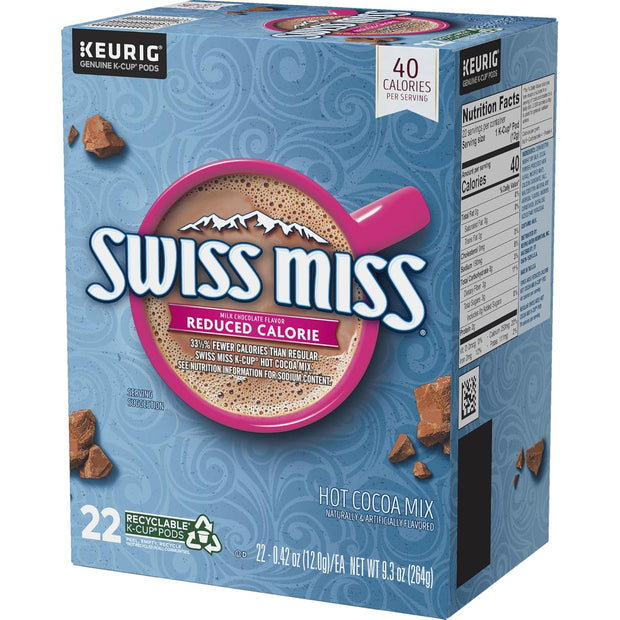 Swiss Miss Milk Chocolate Hot Cocoa, Single-Serve Keurig K-Cup Pods, Hot Chocolate, 44 Count