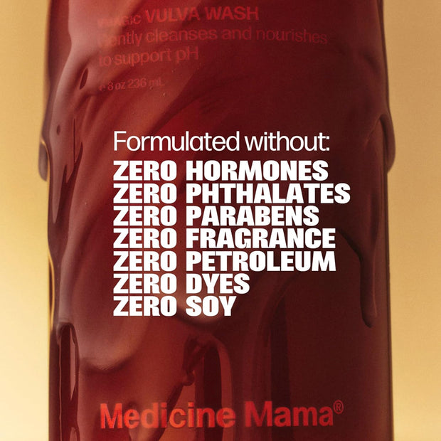 Medicine Mama's Apothecary Vmagic Gentle Feminine Wash pH Balanced to Cleanse and Rejuvenate Intimate Skin with Chamomile, Collagen, Vitamin E and Sage – Hormone Free — 4 oz
