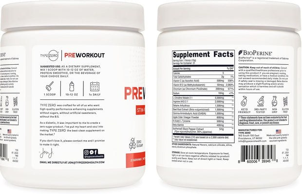 Ultra Clean Stim Free Pump Pre Workout + Nitric Oxide Booster (Fruit Punch) Beetroot, 7G Arginine Citrulline Malate, Betaine, Beta A, ACV+ - Sugar/Caffeine Free Natural Non Stim Preworkout Men & Women