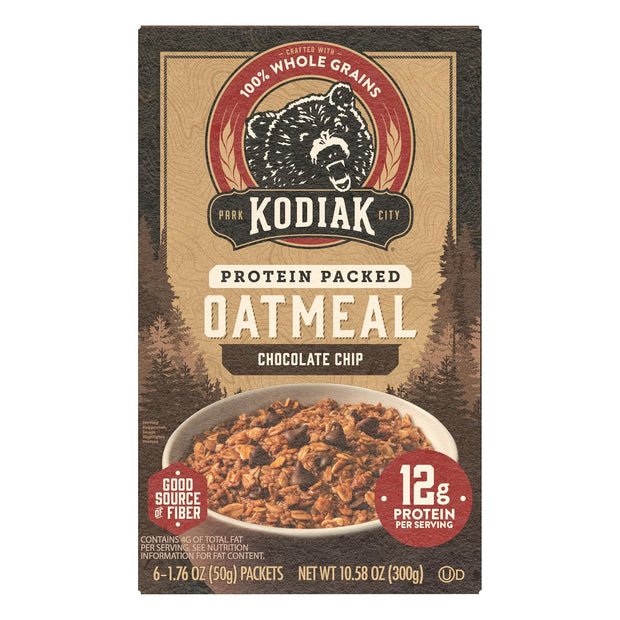 Kodiak Cakes Instant Oatmeal Packets - High Protein - 100% Whole Grains Breakfast Food - Chocolate Chip (36 Packets)