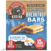 Kodiak Cakes Crunchy Granola Protien Snack Bars, Cookie Butter, High Protein, 100% Whole Grains, 12 boxes with 6 pouches (144 bars)