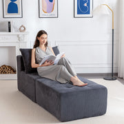 MAXYOYO Modular Sectional Sofa Couch, L Shaped Modern Cloud Couch with 1 Ottoman, Sofa in A Box, Tufted 4-Seat Boneless Sleeper Chair for Living Room, No Assembly Required, Orange