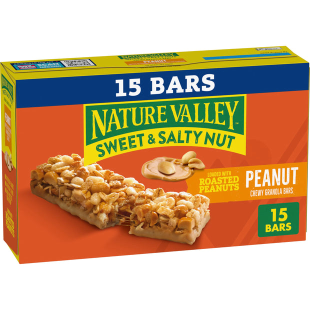 Nature Valley Sweet and Salty Nut Granola Bars, Dark Chocolate Peanut Almond, 15 Bars, 18 oz