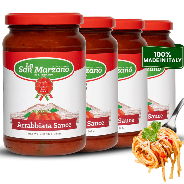 La San Marzano Marinara Sauce, 24 oz, Pasta Sauce Made in Italy, All Purpose Tomato Premium Quality, All Natural, Mediterranean Diet, Non GMO, Vegan, Gluten Free