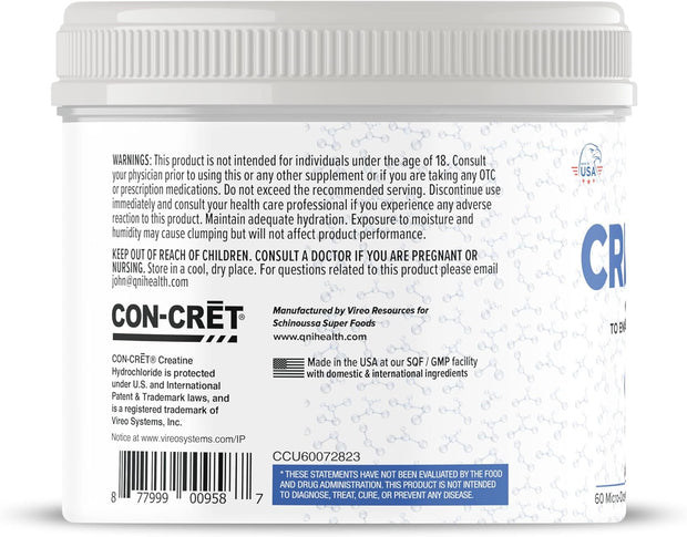 Lemon Lime Creatine HCL Powder | Micro-Dosed High Absorption Creatine | Naturally Flavored & Sweetened | Stimulant-Free | Vegan, Gluten-Free | Pre/Post Workout Supplement | 60 Servings
