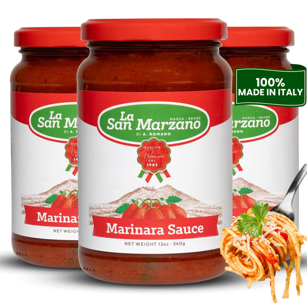 La San Marzano Marinara Sauce, 24 oz, Pasta Sauce Made in Italy, All Purpose Tomato Premium Quality, All Natural, Mediterranean Diet, Non GMO, Vegan, Gluten Free