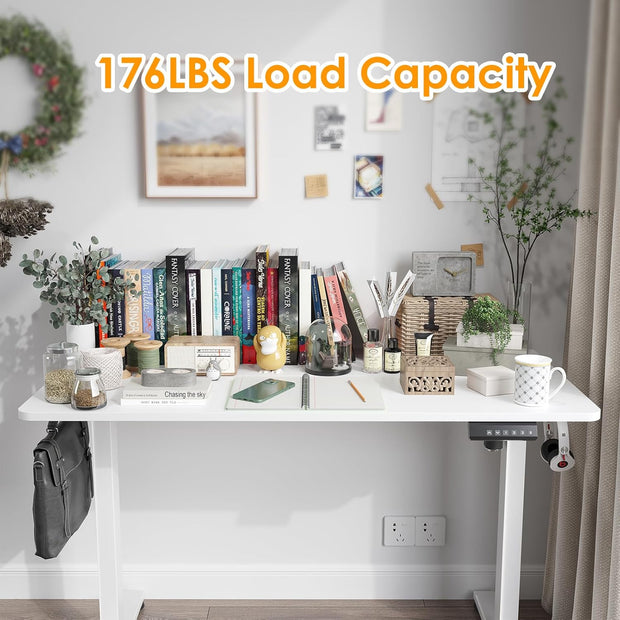 STARY Electric Standing Desk Adjustable Height Sit Stand Home Office Desk with Splice Board