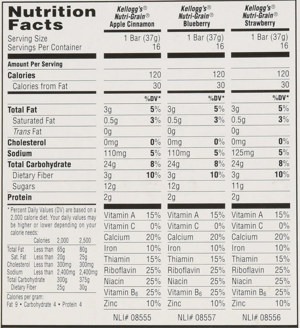 Nutri-Grain-Kellogg's Cereal Bars Variety Pack, 1.3 oz, 48-Count