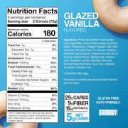 Legendary Foods 22gr Protein Donuts - Glazed Vanilla 8x (2 Donuts per Pack), High Protein, Zero Sugar, Gluten Free and Low Carb, Keto Friendly Snack, Healthy Donut for GLP-1, Diabetic, Bariatric Diets