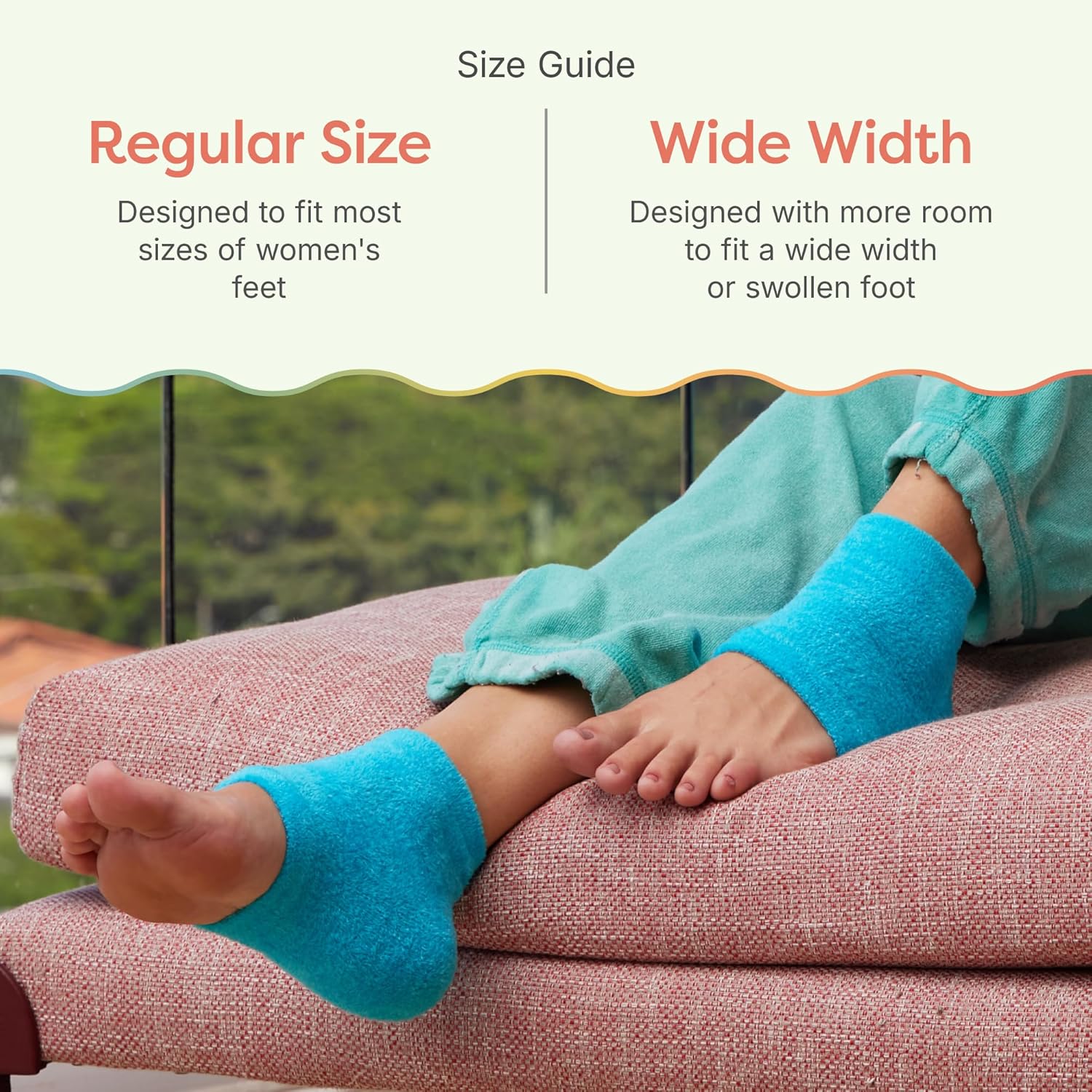 ZenToes Moisturizing Socks for Cracked Heel Treatment - Vitamin E, Olive Oil and Jojoba Oil Infused Heel Socks to Soften and Hydrate (Fuzzy Blue, Regular)