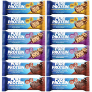 Pure Protein Bars, High Protein, Nutritious Snacks to Support Energy, Low Sugar, Gluten Free 4 pcs Chocolate Peanut Butter 4 pcs Chocolate Deluxe 4 pcs Chewy Chocolate Chip