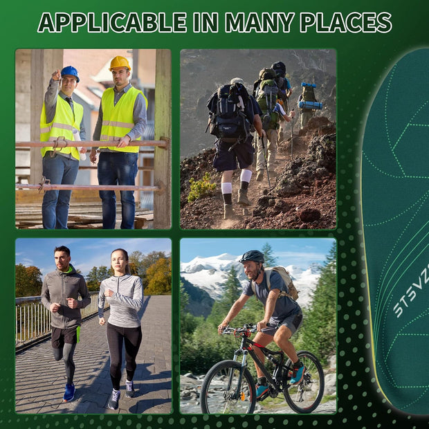 STSVZORR 220 lbs+ High Arch Support Insert Metatarsal Pad Pain Relief Men Women Plantar Fasciitis Insole Orthotic Flat Feet Heel Spur Comfort Standing All Day, Work Boots Shoe Insole