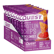 Quest Tortilla Style Protein Chips - Spicy Sweet Chili (8 Bags)