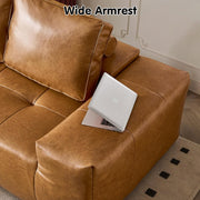 ovios Sectional Cloud Couch for Living Room, Modular Floor Sofa with Plush Corduroy, No Assembly Required, Big Comfy Couches Set with Fluffy Memory Foam, Stupendous U Shaped Sofas with Chaise, Brown