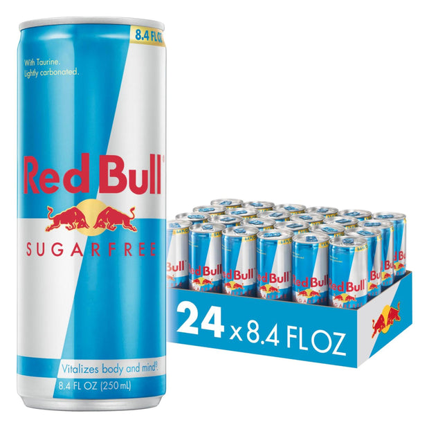 Red Bull Sugar Free Energy Drink with 114mg Caffeine plus Taurine & B Vitamins, 12 Fl Oz, Pack of 24 Cans