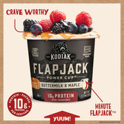 Kodiak Cakes Instant Pancake & Flapjack Cups, Buttermilk & Maple, High Protein, 100% Whole Grains, (Pack of 12)