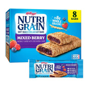 Nutri Grain Kellogg's, Soft Baked Breakfast Bars, Mixed Berry, 10.4oz , 8 Count (Pack of 6)