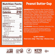 Munk Pack Peanut Butter Cup Probiotic Keto Protein Bars Stocking Stuffers | 15g Plant Protein, 1g Sugar, 4g Net Carbs | Non-GMO, Plant-Based, Low Sugar, Gluten-Free Snacks | 12 Count