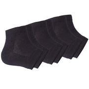 Vented Moisturizing Gel Heel Socks, 3 Pairs Toeless Spa Sock for Foot Care Treatment, Cracked Heels, Dry Feet, Foot Calluses (Gray, Green, Pink)