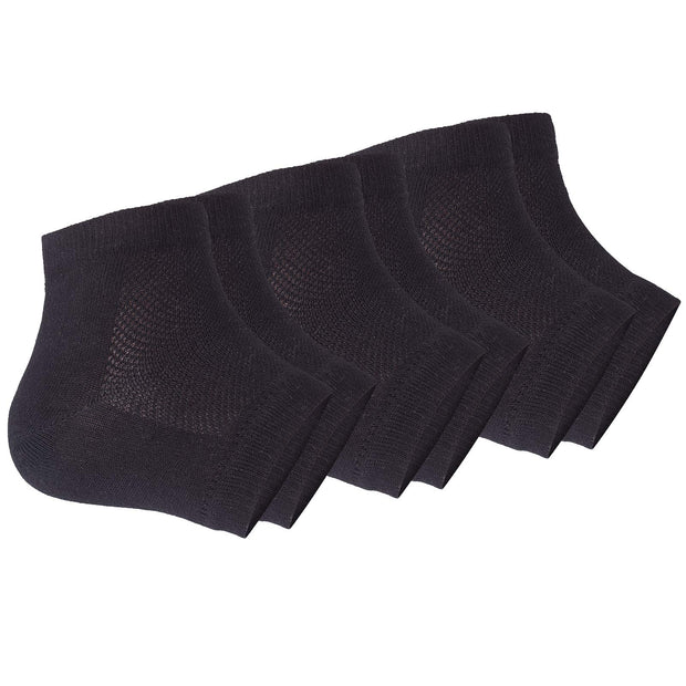 Vented Moisturizing Gel Heel Socks, 3 Pairs Toeless Spa Sock for Foot Care Treatment, Cracked Heels, Dry Feet, Foot Calluses (Gray, Green, Pink)