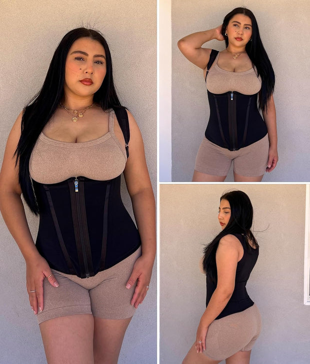 SHAPERX Waist Trainer Corset for Women Tummy Control Sport Girdle Hourglass Waist Cincher Body Shaper with Steel Boned