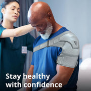 Shoulder Brace - Support & Injury Prevention Brace- Joint Pain Releaser- Shoulder Compression Wrap Strap - Adjustable Injury Accessories for Shoulders - Premium Quality Strap by FIGHTECH (Pink, L-XL)